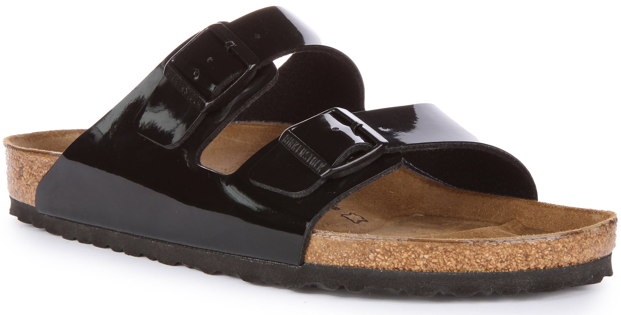 Birkenstock Arizona Sandals | Patent Black Birko-Flor for Men and Women