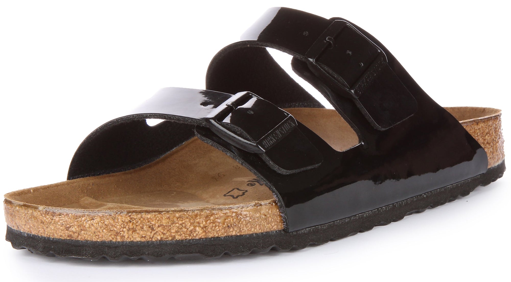 Birkenstock Arizona Sandals | Patent Black Birko-Flor for Men and Women