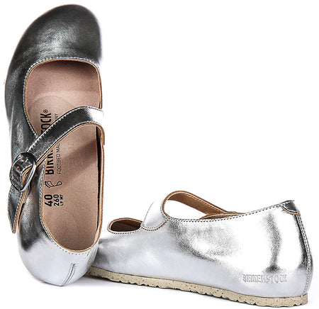 Birkenstock Tracy Shoes | Silver signature Birkenstock upper material for Men and Women
