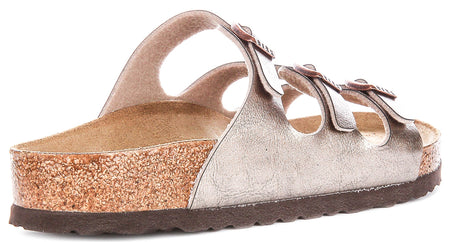 Birkenstock Florida Sandals | Taupe Birko-Flor for Women - Regular Fit