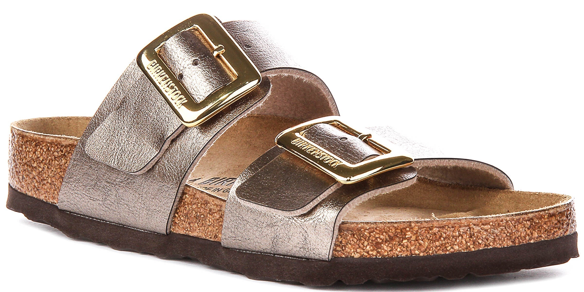 Birkenstock Sydney Cushion Clogs | Taupe suede leather for Women - Regular Fit