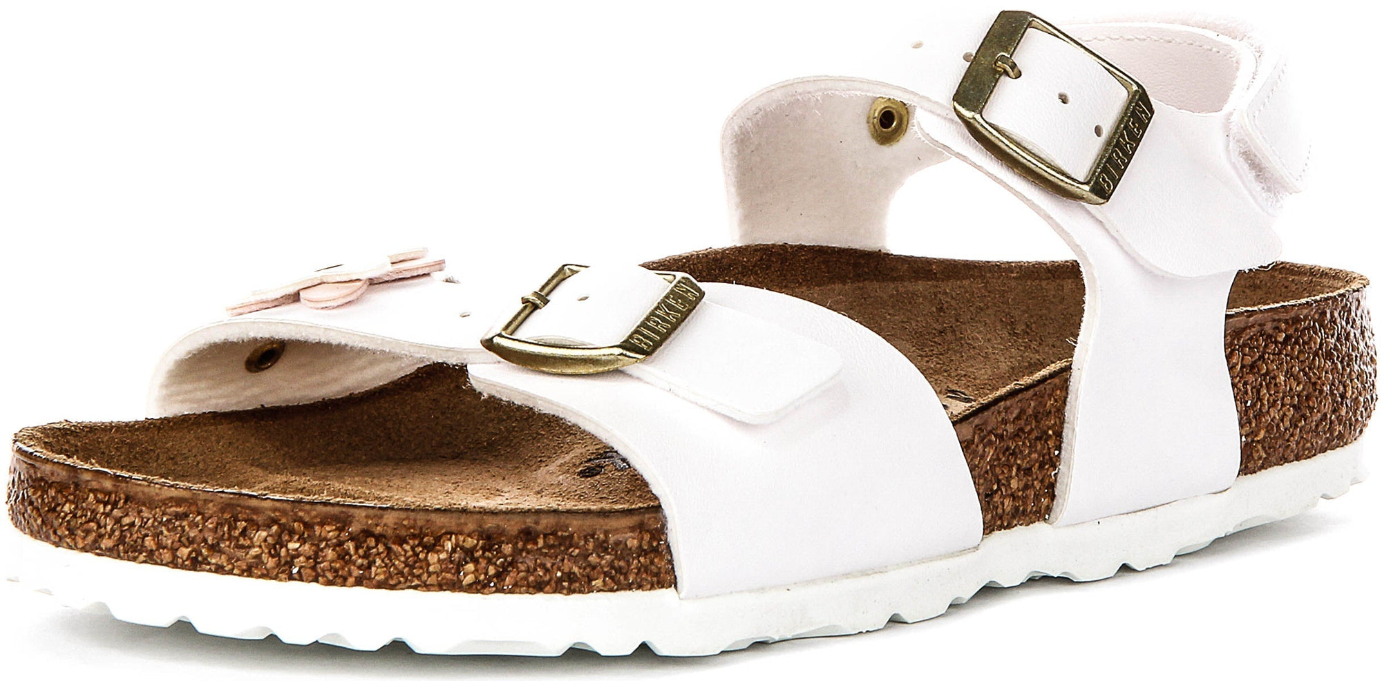 Birkenstock Rio Sandals | White signature Birkenstock upper material for Kids - Regular Fit